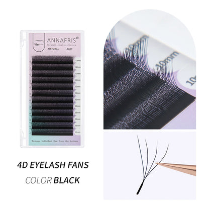 ANNAFRIS Premade Volume Lash Fans – YY 3D 4D 5D W-Shaped Automatic Flowering Mink Eyelash Extensions, Soft & Dense