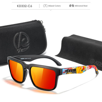 KDEAM Photochromic & Polarized Sunglasses - Category 3 Polarization, Unique Frame Surface Eyewear for Men & Women with Case