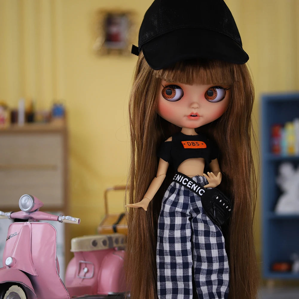 ICY DBS Blythe 1/6 BJD Doll – 30cm Tan Skin Matte Face Jointed Body, Anime Girl Toy Gift