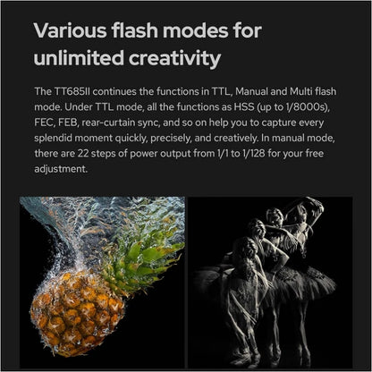 【Do Brasil】 Godox TT685II TTL HSS Camera Flash Speedlite - Compatible with Canon, Nikon D780, Sony A7IV, A7 & TT685 II