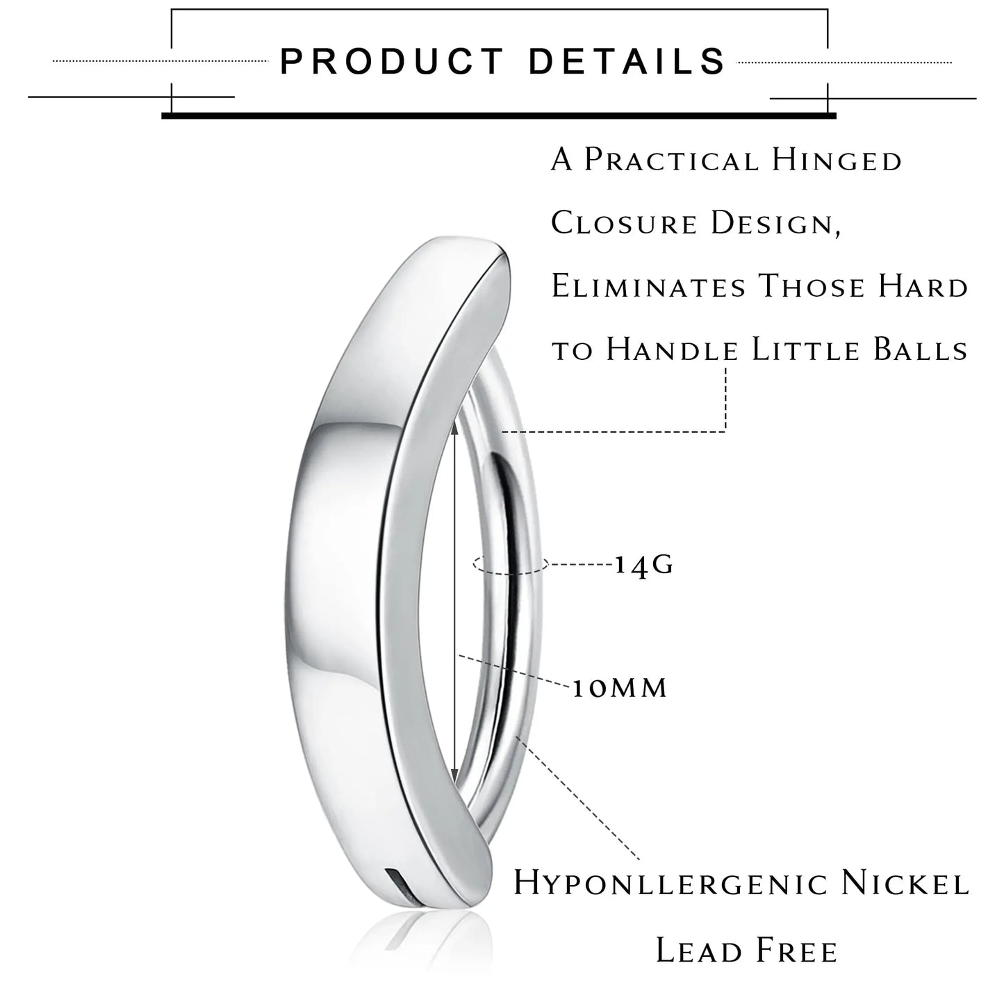 Drperfect 316L Stainless Steel Belly Button Ring – Surgical Steel Navel Piercing Jewelry for Women