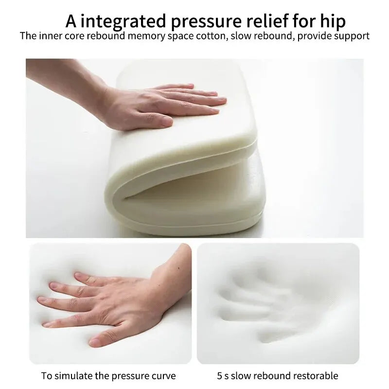 Ergonomic Memory Foam Seat Cushion - Office and Student Hemorrhoid Cushion for Prolonged Sitting, Comfort Support Tool