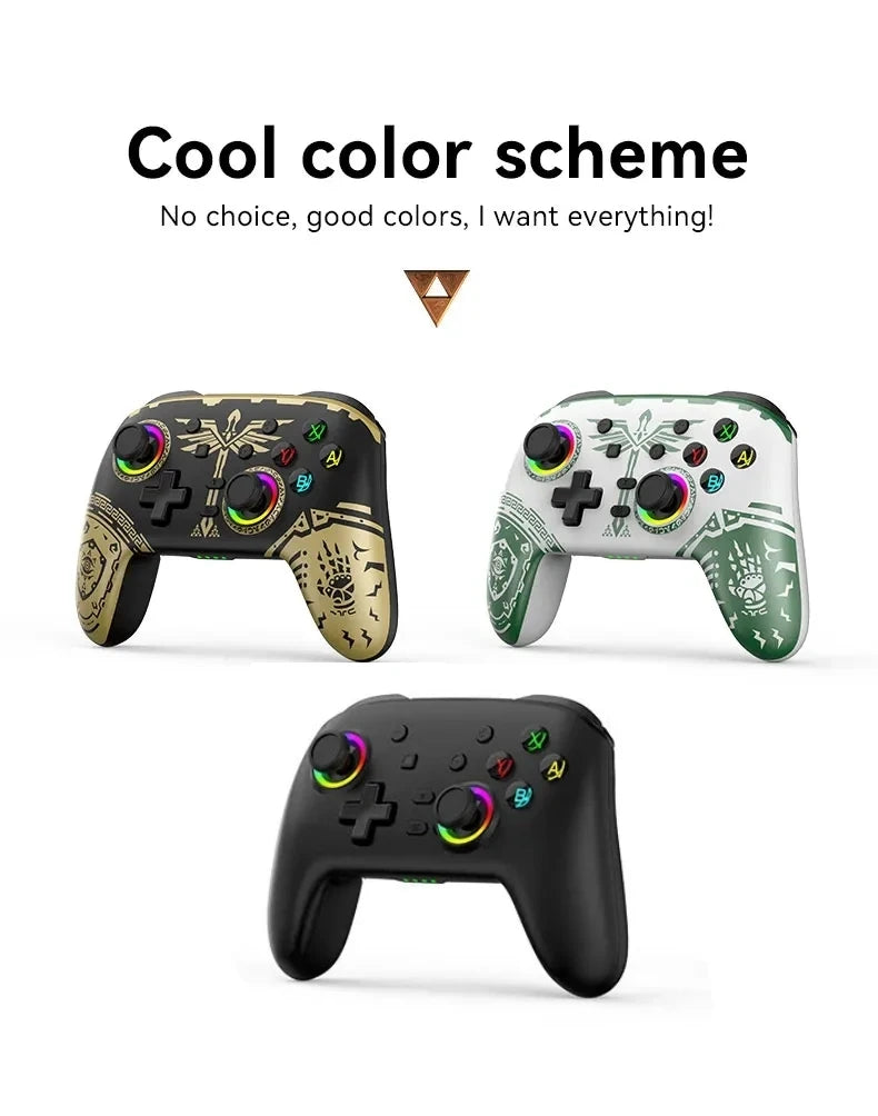 Wireless Pro Gamepad Controller for Nintendo Switch OLED/Lite & Elite – Bluetooth 6-Axis Joystick for PC & Steam Deck