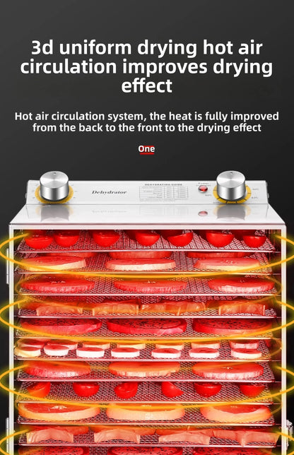Beef Jerky & Fruit Dehydrator – Air Drying Machine for Snacks, Fruits, Vegetables & Pet Treats