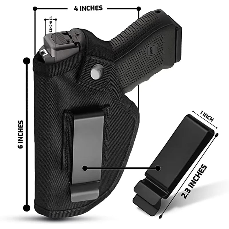 Outdoor Tactical Hunting Nylon Holster – Concealed IWB Gun Pouch for Glock, Sig Sauer, Beretta, Kahr, Bersa