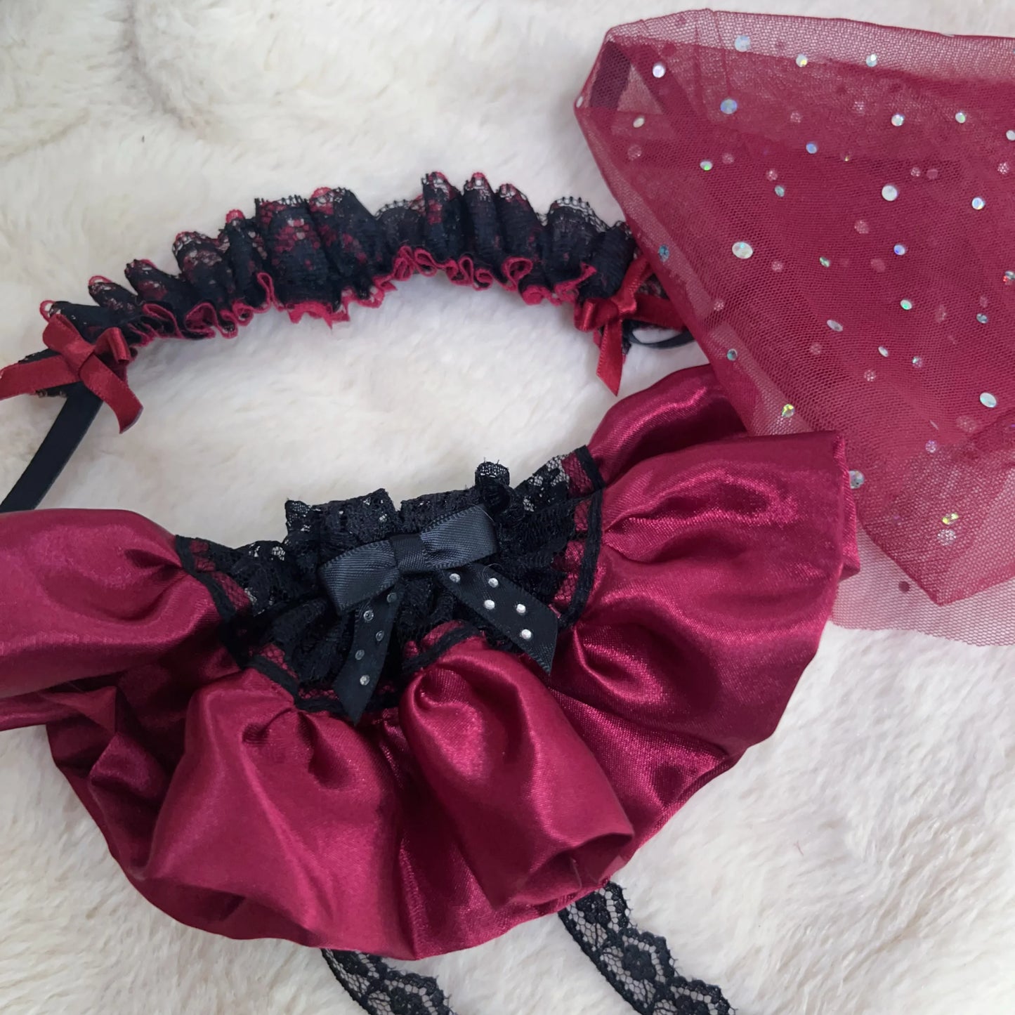 10cm Skullpanda Doll Clothes – Vintage Princess Dress Set with Headwear, Winter Symphony Series