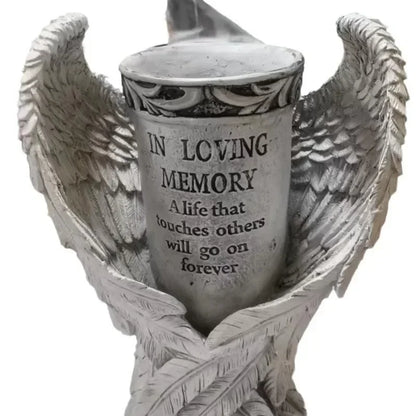 Angel Wings Memorial Figurine – Garden & Cemetery Decoration, Vase Statue, Beautiful Memorial Gift