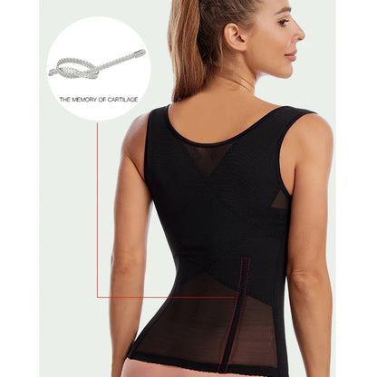 Postpartum Waist Corset Shapewear – Tummy Control Slimming Waist Trainer Body Shaper for Women Flat Belly Compression Sheath Top