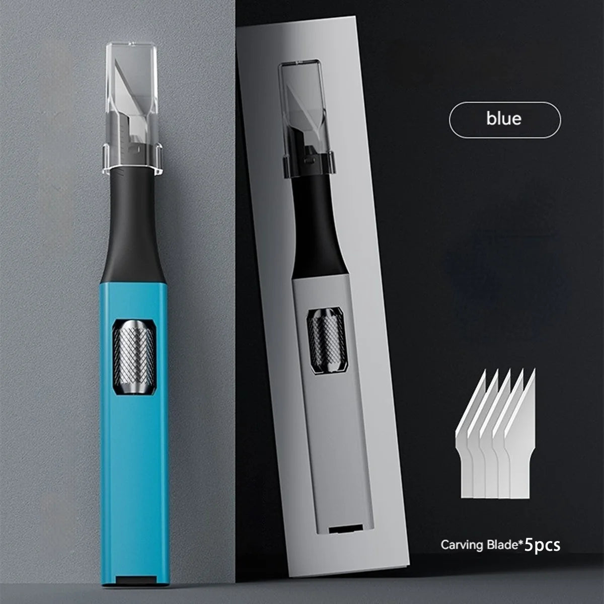 DIY Pen Carving Knife - 5 Interchangeable Horseshoe Art Blades Craft Cutting Tool