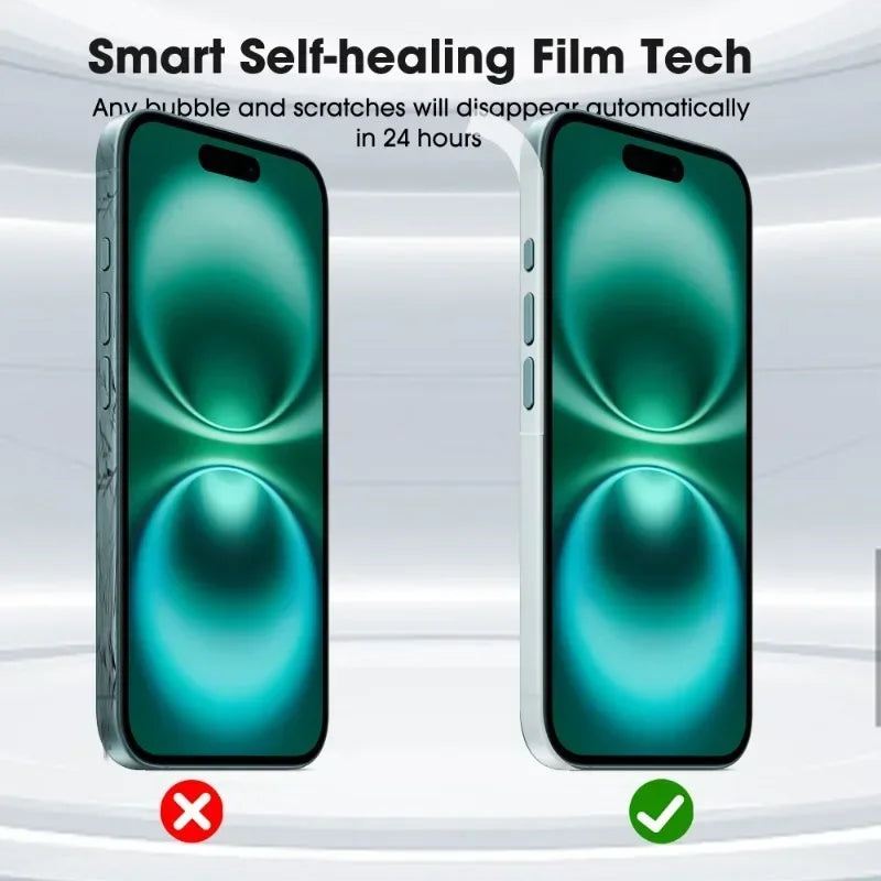 16PM Side Hydrogel Film Screen Protector | Protective Border Frame for iPhone 16, 15, 14 Pro Max, Plus, 14 ProMax, 13 Mini