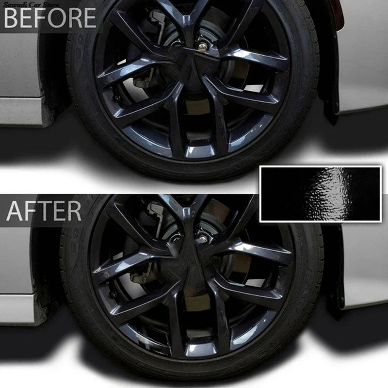 6PCS Reflective Car Wheel Decal Stickers — Red Adhesive Hub Accessories for Auto Wheels
