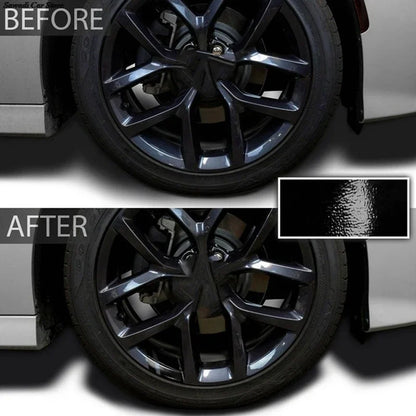 6PCS Reflective Car Wheel Decal Stickers — Red Adhesive Hub Accessories for Auto Wheels