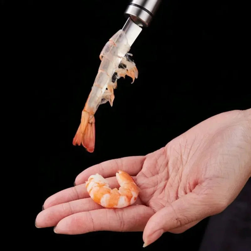 6-in-1 Seafood Cleaning Tool - Stainless Steel Shrimp Sheller, Fish Scaler & Peeling Cutter