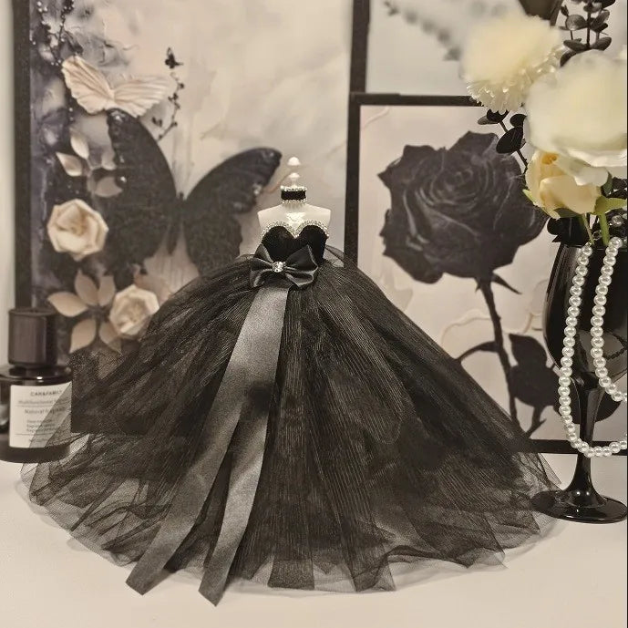 1/6 Mini Bride Doll Wedding Gown Set – Display Mannequin with Stand for Doll Clothes