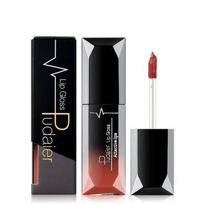 Pudaier Waterproof Matte Lip Gloss – Liquid Lipstick in Nude, Purple, Black Rose Shades