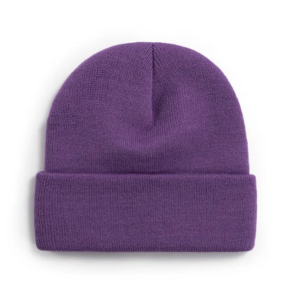 Winter Knit Beanie Hat - Warm Stretch Skull Cap for Boys Girls Adults in Black White Blue Pink & More Colors