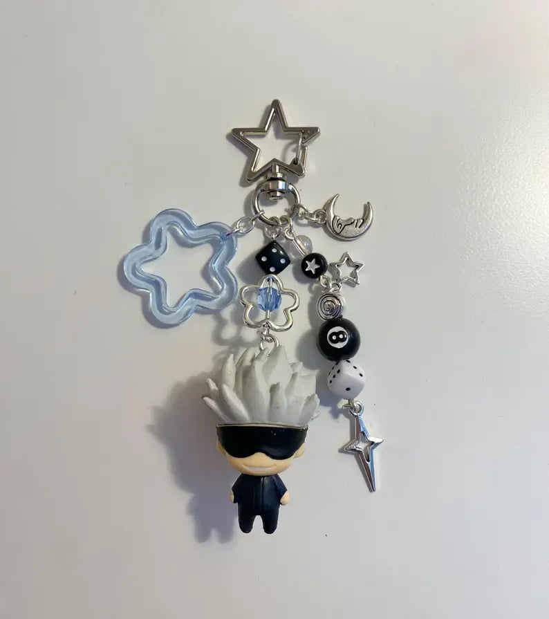 Handmade JJK Anime Figurine Keychain - Y2K Bag Charm & Unique Accessory