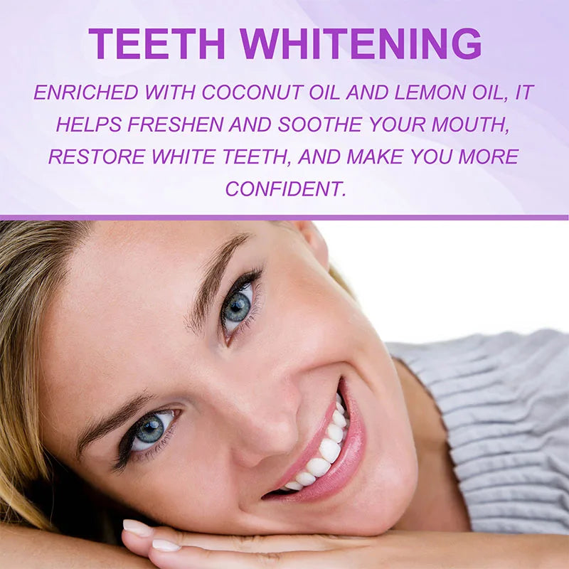 14-Piece Purple Teeth Whitening Strips - Dental Whitening Gel for Oral Hygiene, Stain Care, and a Brighter Smile