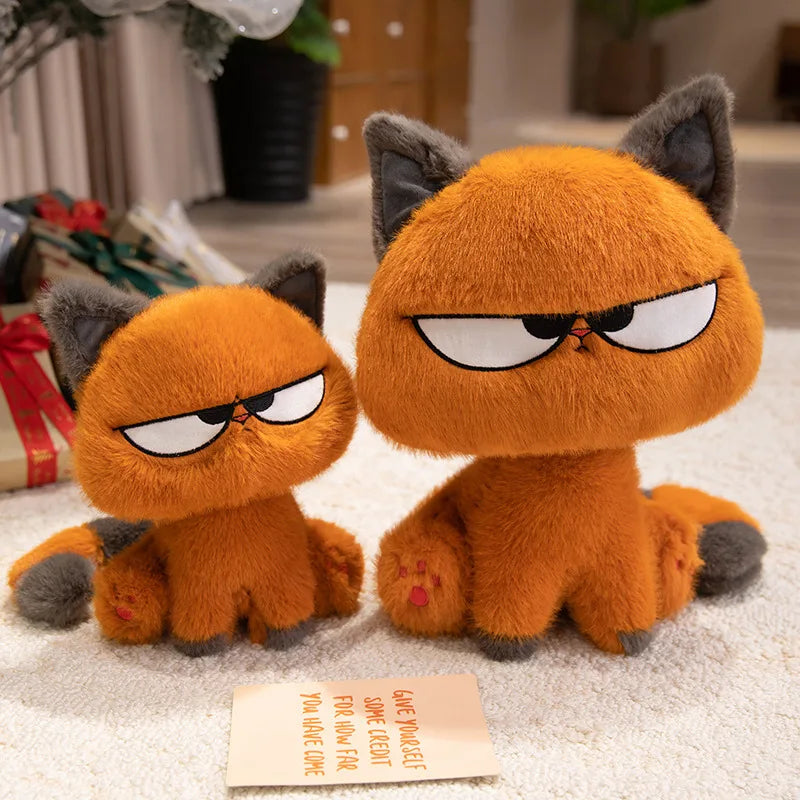 25CM Cute Orange Cat Plushie – Soft Kawaii Stuffed Animal Toy for Kids, Birthday & Halloween Gift