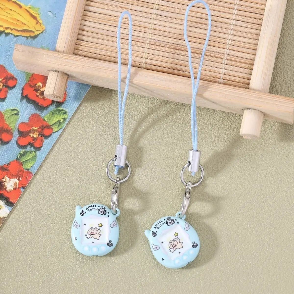 Mini Tamagotchi Alloy Keychain Pendant - Kawaii Miniature Virtual Pet Charm for Phones, Dolls and DIY Decorations