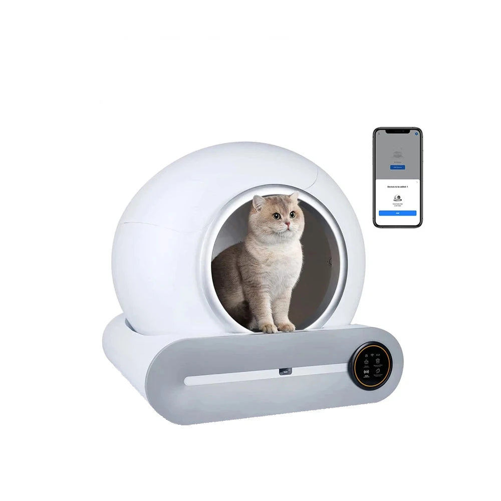 Tonepie 65L Automatic Smart Self-Cleaning Cat Litter Box – Fully Enclosed Pet Toilet Litter Tray, English Version