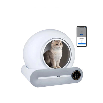 Tonepie 65L Automatic Smart Self-Cleaning Cat Litter Box – Fully Enclosed Pet Toilet Litter Tray, English Version
