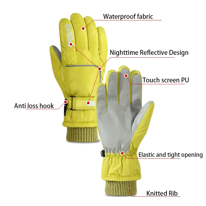 Professional Winter Ski Gloves - Waterproof Warm Touch Screen Gloves for Men and Women Snow, Motorcycle and Outdoor Sports