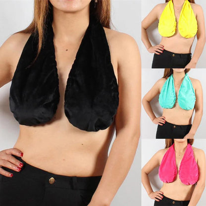 Women's Strapless Tube Top Bra - Breathable Nursing-Friendly Bath Towel Wrap with Hanging Neck Design