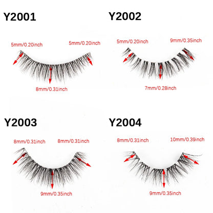 SHIDISHANGPIN 5/10 Pairs Cat Eye False Lashes – 3D Mink Half Lashes, Eyelash Extensions for Natural Makeup, Faux Cils Maquiagem