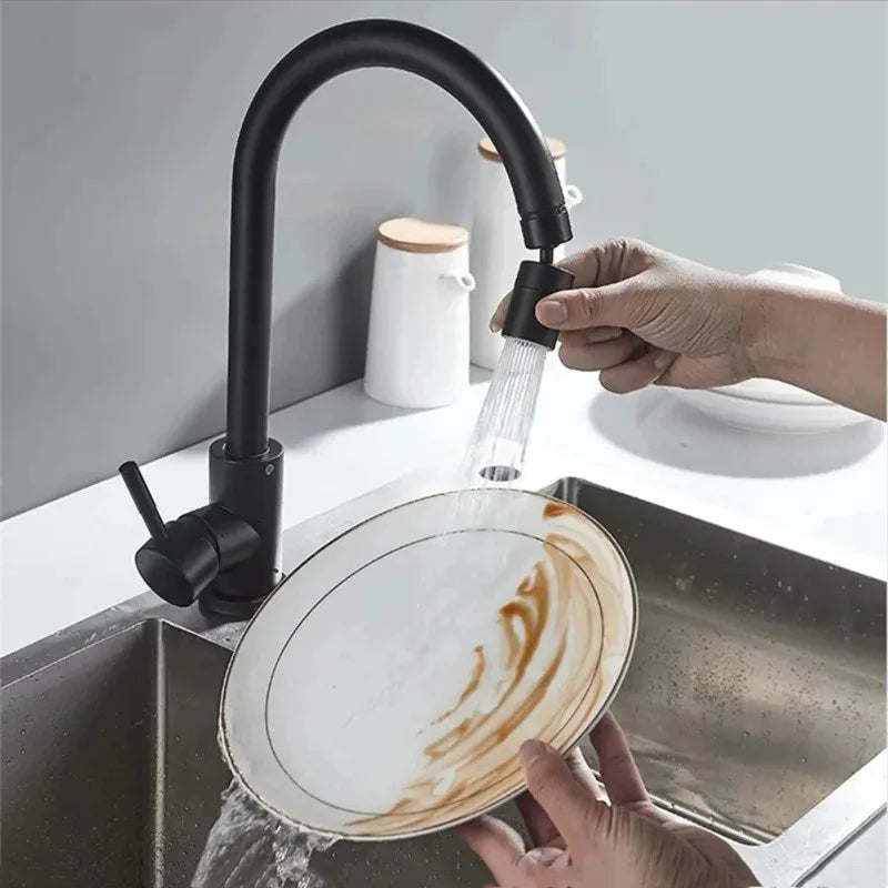 2-Mode Kitchen Faucet Spray Head - 360° Rotating Sink Aerator Nozzle with Adjustable Water Flow Filter & Splash Control