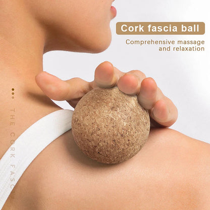 Cork Massage Ball — Back & Foot Myofascial Therapy for Muscle Relaxation, Tension Release & Trigger Point Massage