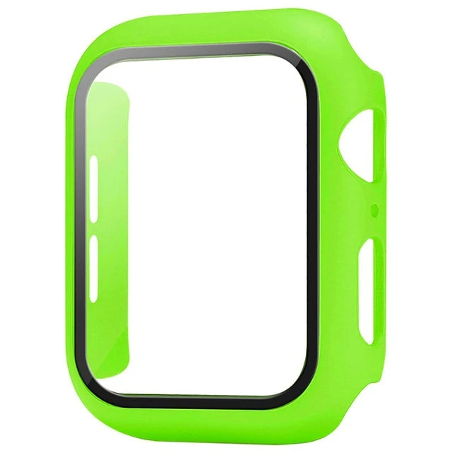 Apple Watch Glass Case Cover - Full Screen Protector for Series 9, 8, 7, 6, SE & iWatch 38mm-45mm