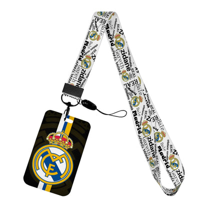 Spanish Football Neck Strap Lanyard – Cartoon Badge Holder ID Card for Kids, Students, Girls & Boys Gift