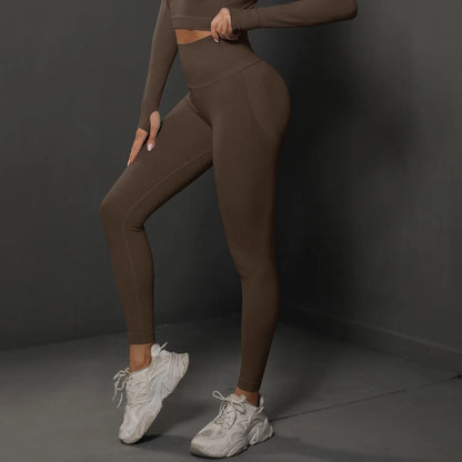 High Waist Women’s Yoga Leggings – Seamless Push-Up Fitness, Running & Gym Pants with Hip Lift and High Elasticity