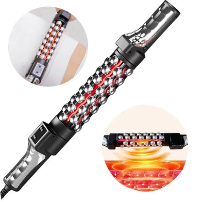 36W Red Light Heated Massage Roll Massager - 360° Rotating Inner Ball for Full Body & Anti-Cellulite