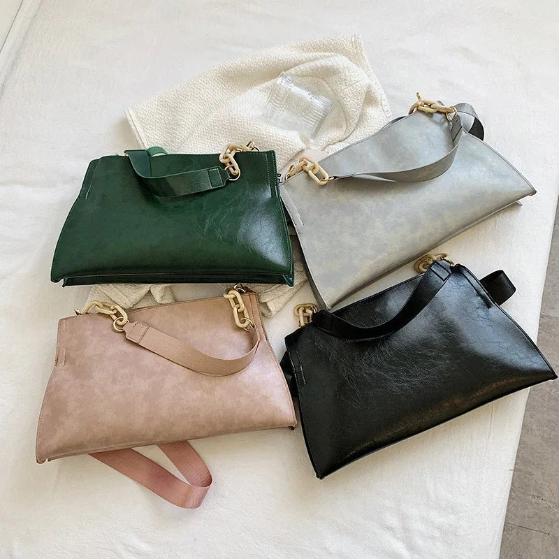 2024 New Women’s Handbag — Soft Synthetic Leather Shoulder Bag, Crossbody Large Capacity Fashion Underarm Bag