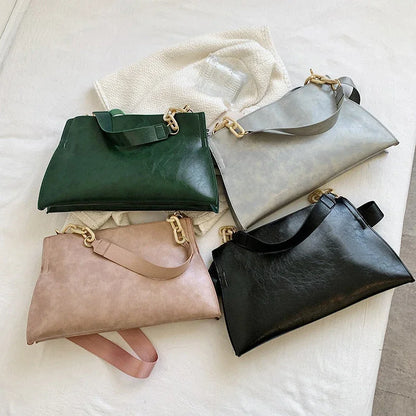 2024 New Women’s Handbag — Soft Synthetic Leather Shoulder Bag, Crossbody Large Capacity Fashion Underarm Bag