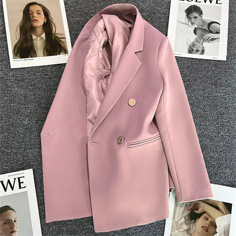 2023 Women's Elegant Single Button Blazer – Slim Fit Long Sleeve Office Jacket for Autumn & Winter