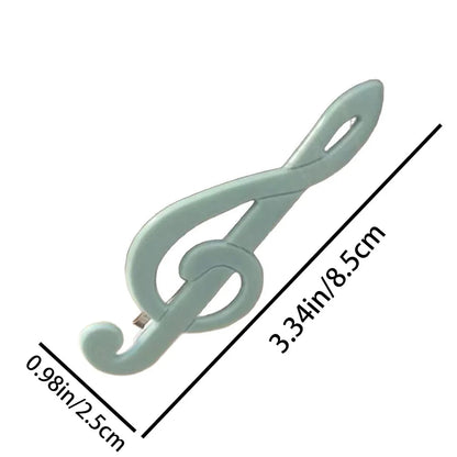 Y2K Music Symbol Hair Clip - Vintage Cute Cyan Hairpin Fashion Accessory for Trendy Hairstyles