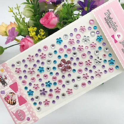 Glitter Face Rhinestone Stickers - Kids Eye & Face Diamond Jewels for Festival Makeup, Parties & Creative Looks