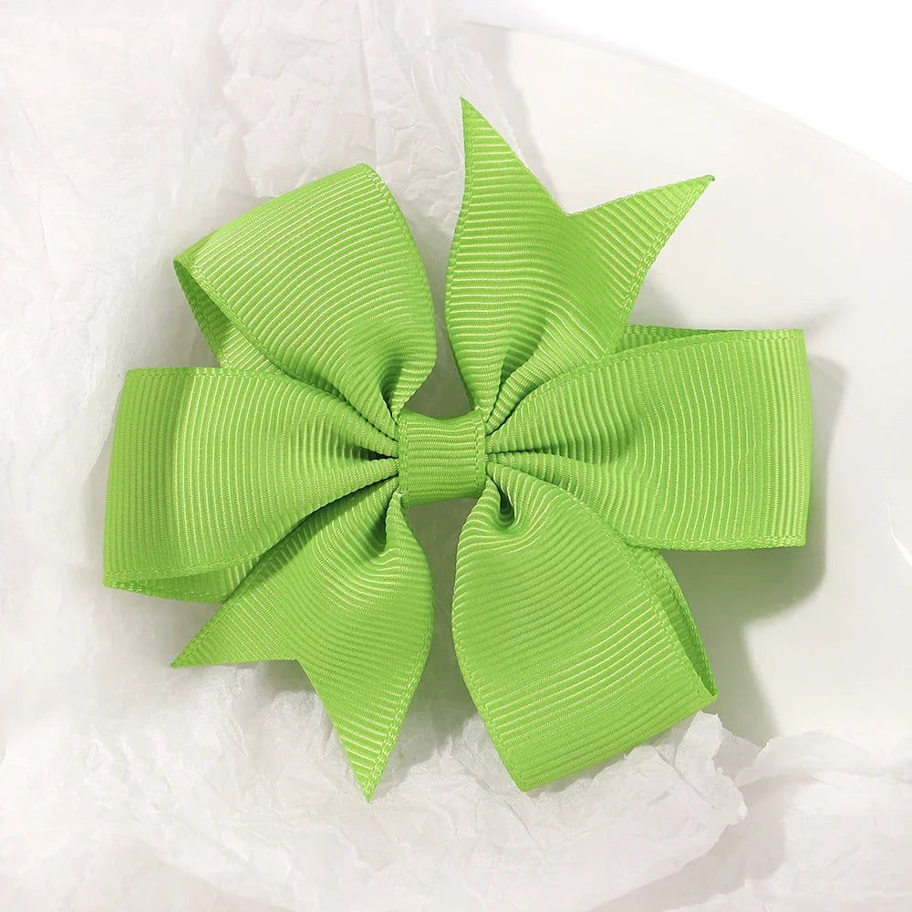 20/40PCS Sweet Candy Color Bow Hair Clip Set – Cute Ribbon Hairpins for Baby Girls & Kids Hair Accessories Gift