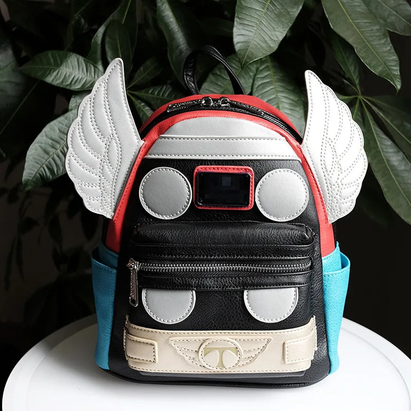 Marvel Avengers Deadpool & Captain America Backpack – High Capacity Anime Cartoon Travel & Leisure Bag