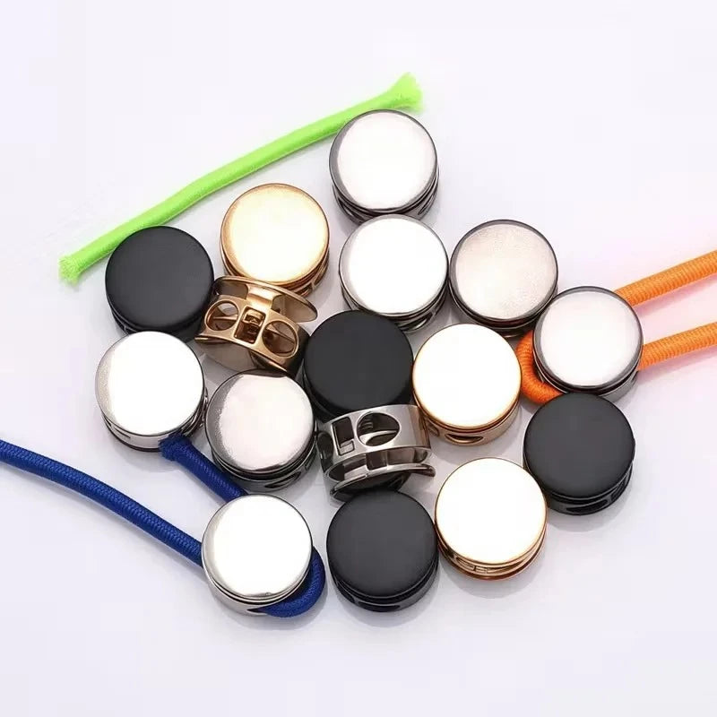 6-Pack No-Tie Shoelace Locks - Spring-Loaded Easy-Install Shoe Lace Fasteners for Athletic & Casual Shoes