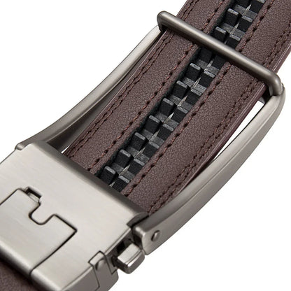Click Belts for Men — Luxury Designer Genuine Leather Belt with Automatic Buckle, High-Quality Fashion Waist Strap