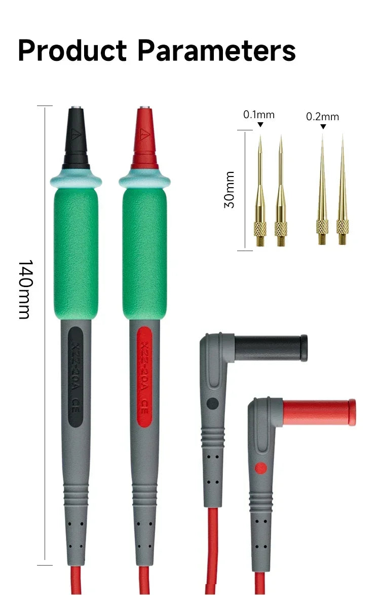 XZZ XINZHIZAO P2 Extra Sharp Multimeter Probe – 1000V 20A Super Conductive Replaceable Probe Tip Pen