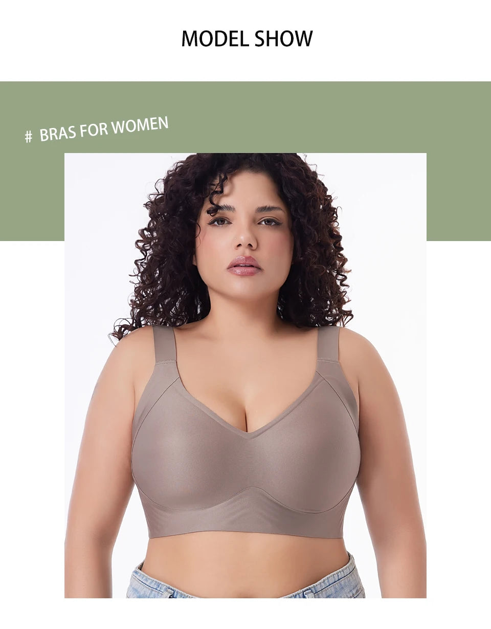 FallSweet Push-Up Bra – Seamless Wireless Bralette for Women, Thin Cup Plus Size Brassiere (M-6XL)