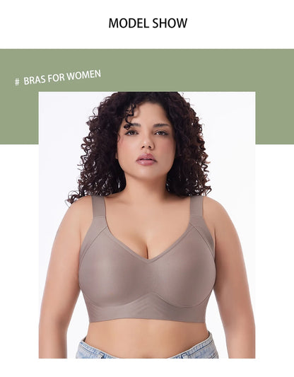 FallSweet Push-Up Bra – Seamless Wireless Bralette for Women, Thin Cup Plus Size Brassiere (M-6XL)