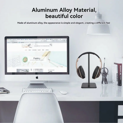 Universal Headphone Stand - Aluminum Alloy Headset Holder for Gaming Earphones and Desktop Headphones
