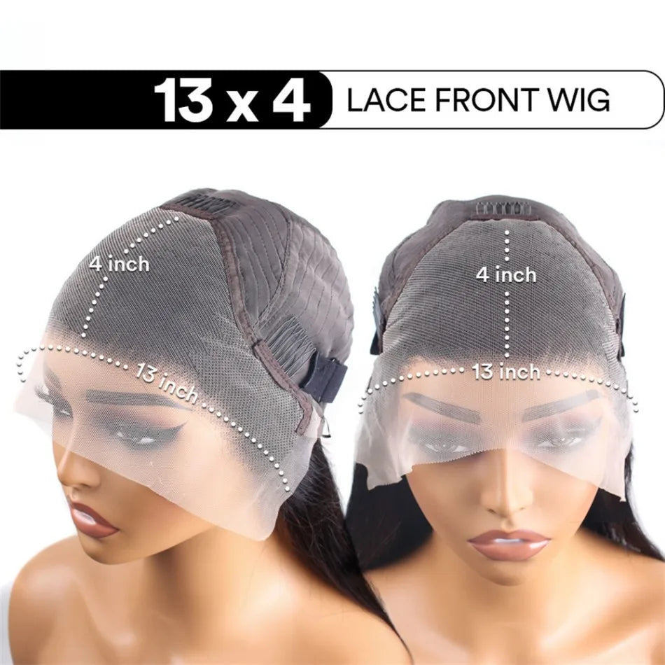 Bob Wigs 13x6 Lace Front Human Hair — 220 Density Short Straight Brazilian Closure HD Transparent Lace Frontal for Women