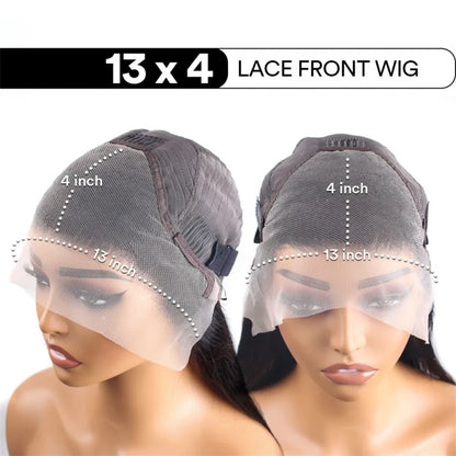 Bob Wigs 13x6 Lace Front Human Hair — 220 Density Short Straight Brazilian Closure HD Transparent Lace Frontal for Women